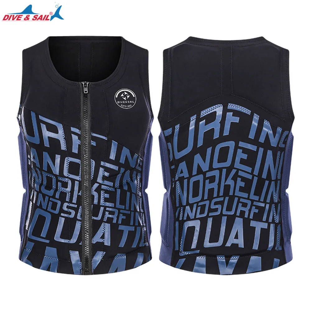 2022 new neoprene adult life jacket water sports buoyancy vest surfing swimming boating fishing motorboat swimming life jacket