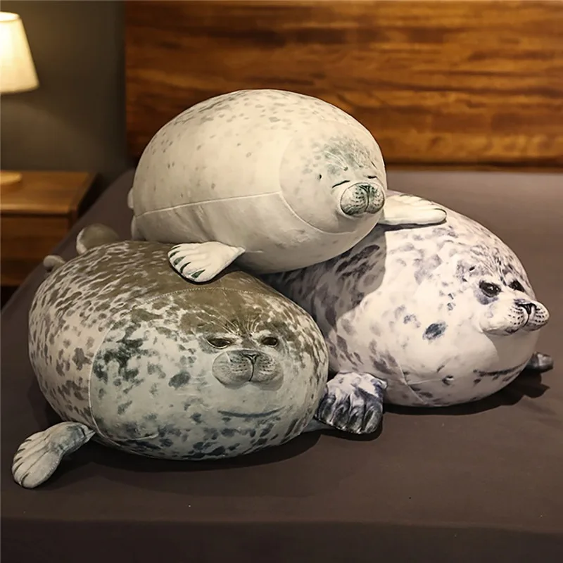 

20/30CM Angry Blob Seal Pillow Chubby 3D Novelty Sea Lion Doll Plush Stuffed Toy Baby Sleeping Throw Pillow Gifts for Kids Girls