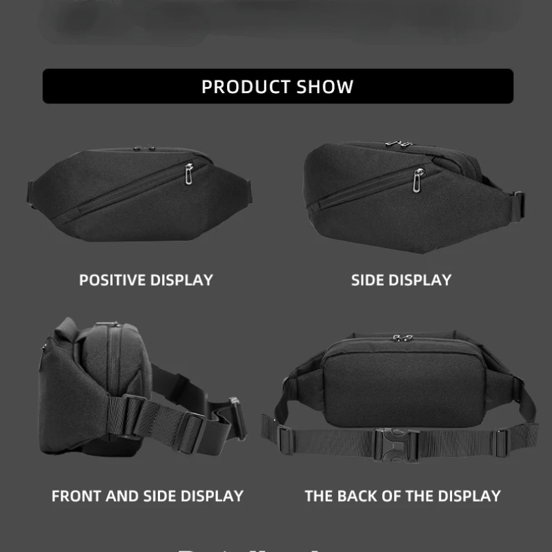 EURCOOL Chest Bag Man Waterproof Shoulder Bag Husband Fashion Men’s Waist Packs For Outdoor Travel Work Men Large Messenger Bag