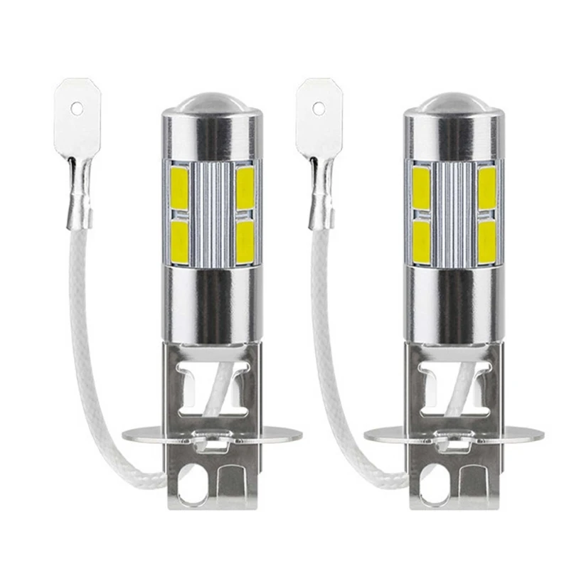 

2 шт., светодиодный светодиодные противотуманные фары H1 H3 10SMD 5630 7000-8000K