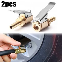 2pcs car tire air pump adapter threaded air nozzle adapter outdoor tools quick change head clamp type air nozzle car accessories