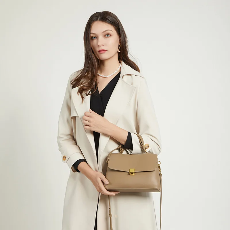 100% Genuine Leather Women Handbags 2023 New Soft Versatile Handbag Shoulder Bag Large Capacity Portable Crossbody Bag