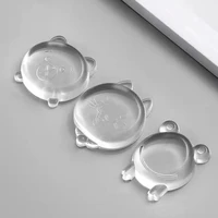 1pc clear cute silicone door handle bumper protective plug stopper wall protector non slip shock absorbent muffler self adhesive