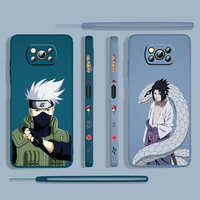 hot anime cool naruto for xiaomi poco x3 nfc f3 gt m4 m3 m2 pro c3 x2 11 ultra silicone liquid left rope phone case cover capa