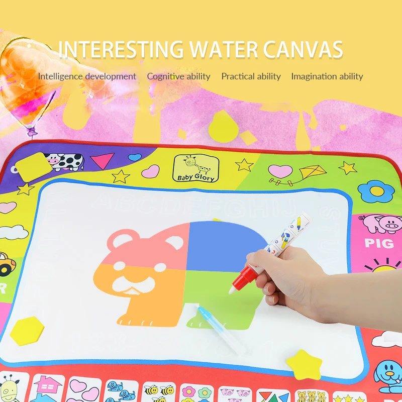 

Hot Sale Water Drawing Mat Toys Magic Color Water Canvas Drawing Tools Set Children Early Education Toy Kid Gifts