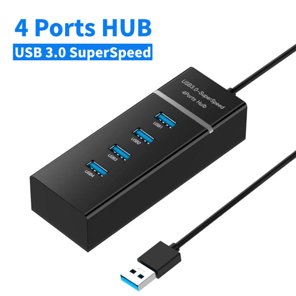 

USB-хаб на 4 порта, 3,0 дюйма, USB 3,0