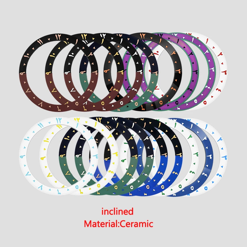 Арабские часы керамическая вставка безеля подходит для SKX007 SKX009 чехлы часов SKX171 38