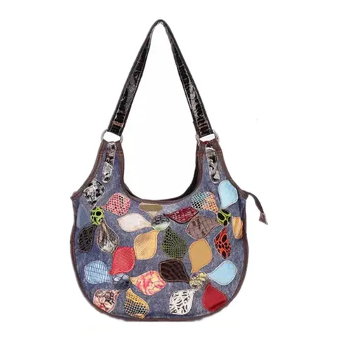 Модная винтажная роскошная сумка из овечьей кожи с разноцветными листьями и цветами, сумка высокого качества на одно плечо, женская сумка через плечо