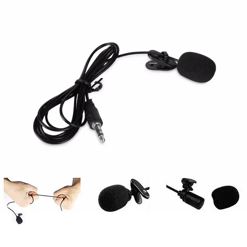 

Portable External 3.5mm Hands-Free Mini Wired Collar Clip Lapel Lavalier Microphone For PC Laptop Lound Speaker