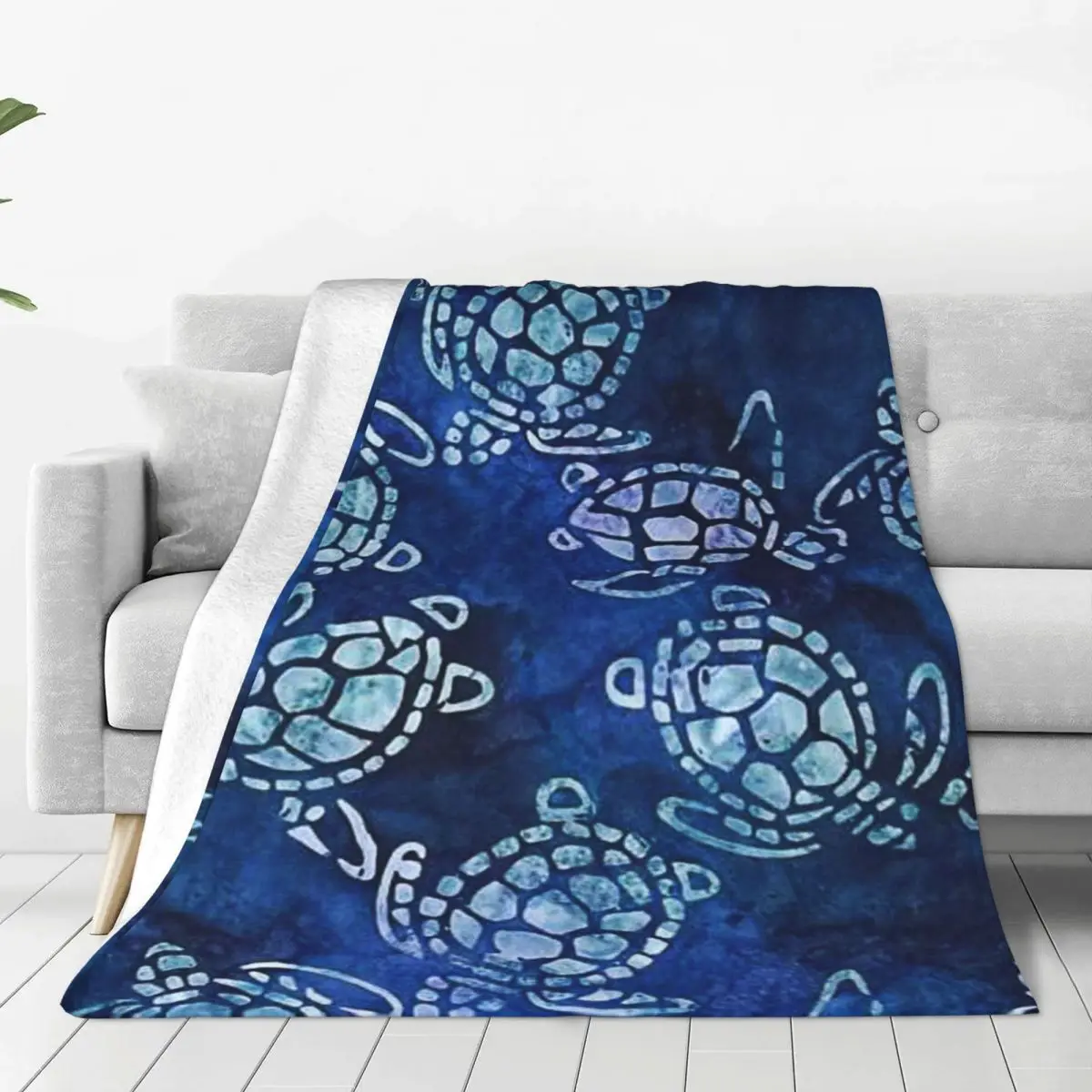 

Sea Turtles Soft Fleece Throw Blanket Warm and Cozy for All Seasons Comfy Microfiber Blanket for Couch Sofa Bed 40"x30"