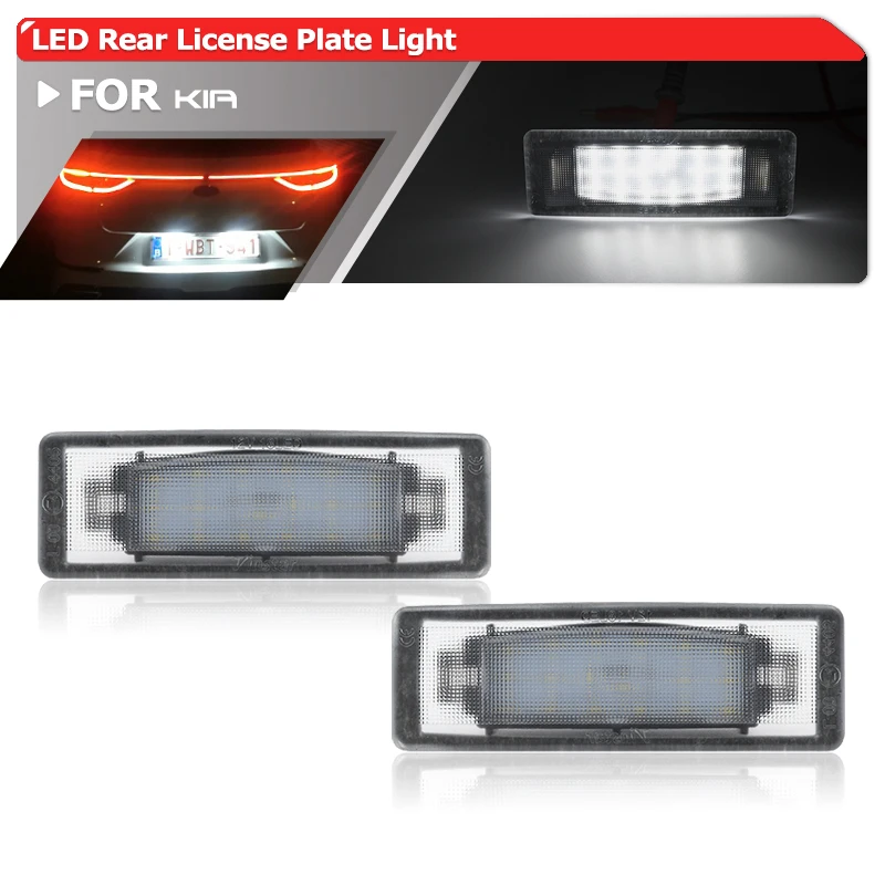 

Лампы для освещения номерного знака, белые светодиодные лампы, 2 шт., подходит для Kia Soul SK3, 2019, 2019, 2020, 2021, SMD, Canbus