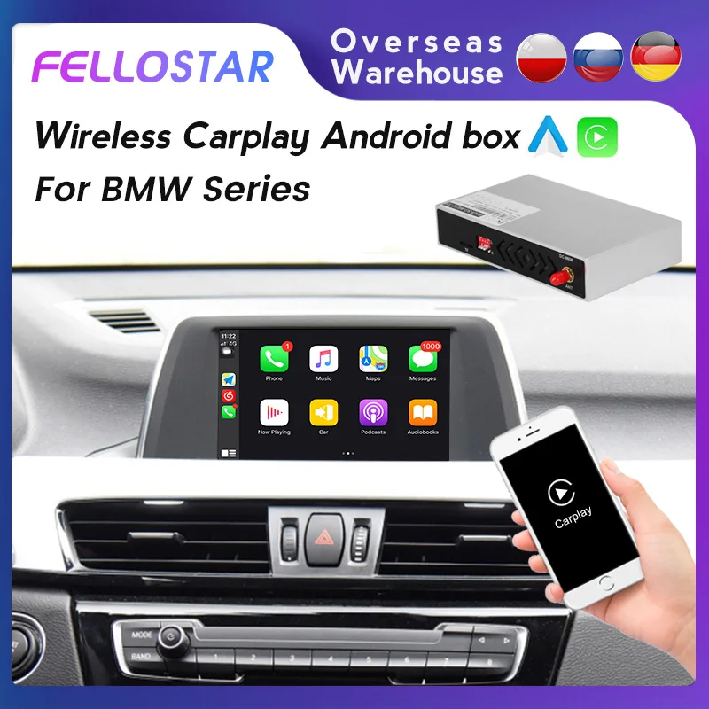

Беспроводной автомобильный мультимедийный декодер CarPlay для BMW X1 X3 X5 X6 F02 F07 F10 F20 F21 F30 F34 E60 E70 E81 E84 E90 NBT EVO CCC CIC