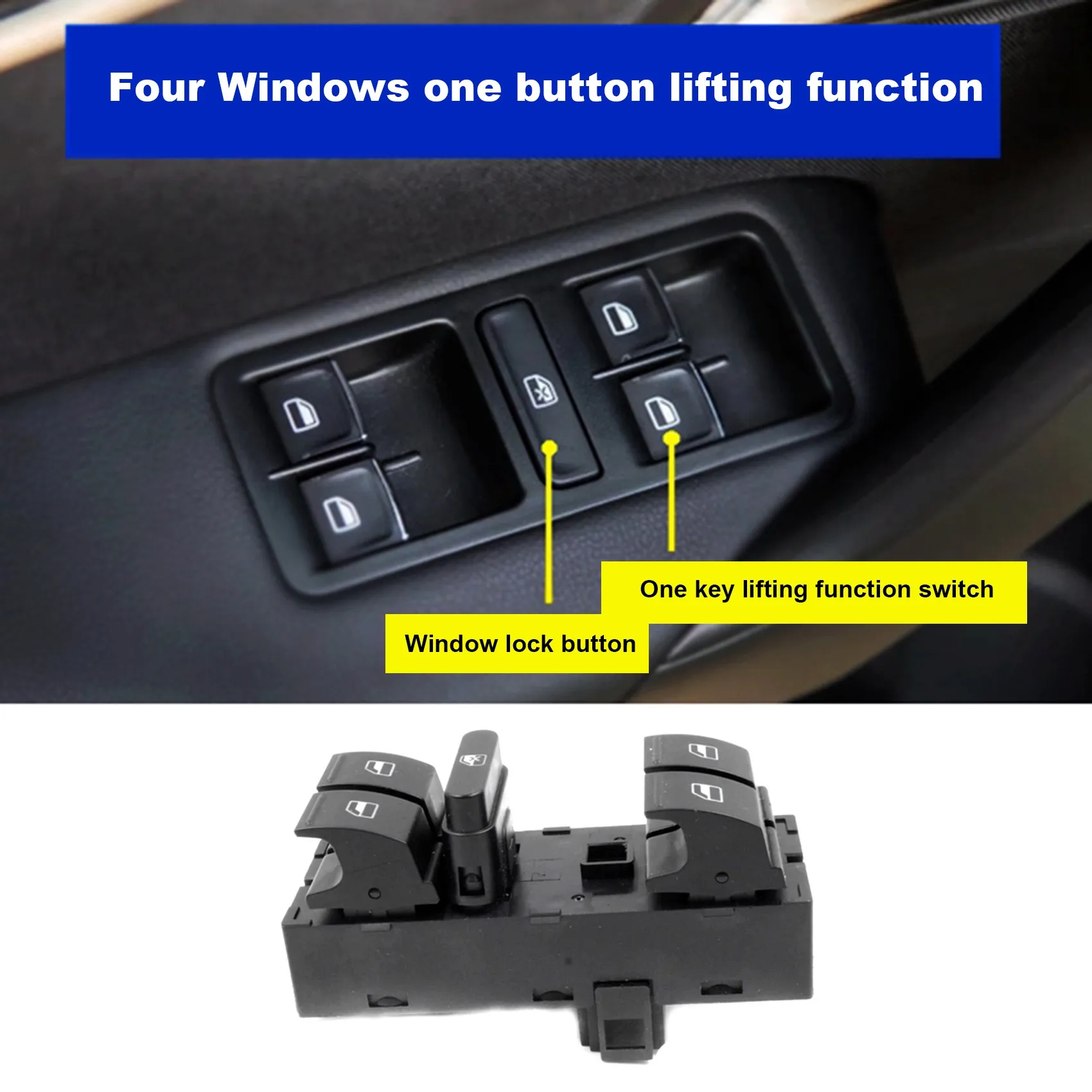 

6RD959857D Power Window Regulator Switch for-Audi-Volkswagen Passat B7 Car Console Control Switch Button 6RD 959 857