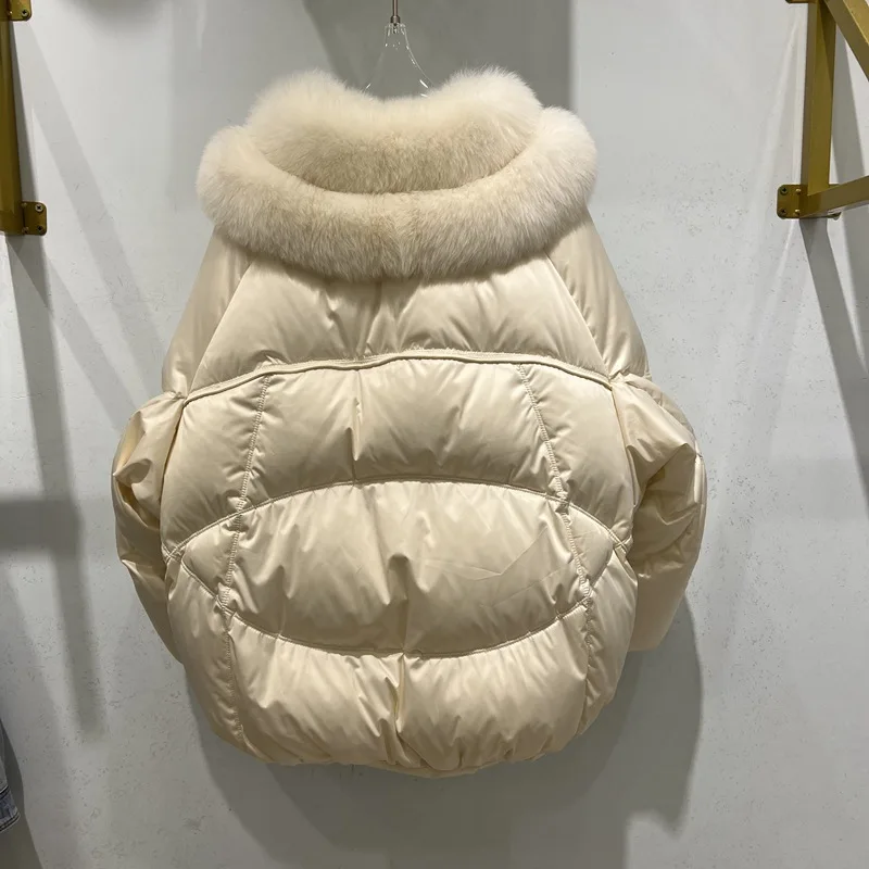 Новинка сезона осень-зима 2023 года модное пальто с гусиным пухом стройнящее из