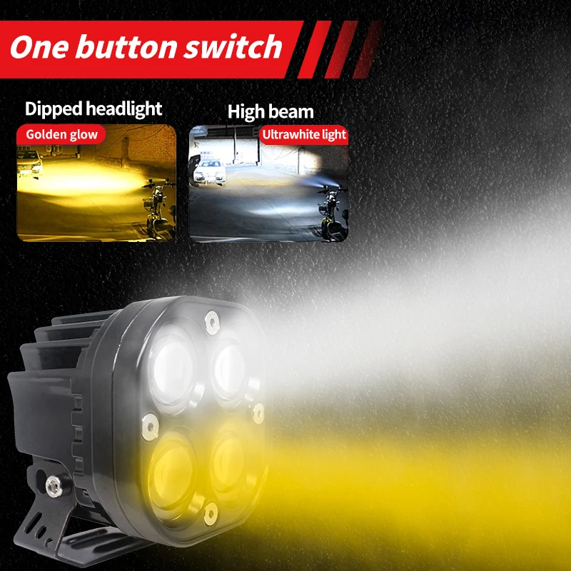 1 Шт. 3-дюймовый Светодиодный Проектор Рабочего Света 24 В 12 Фары Для Мотоциклов