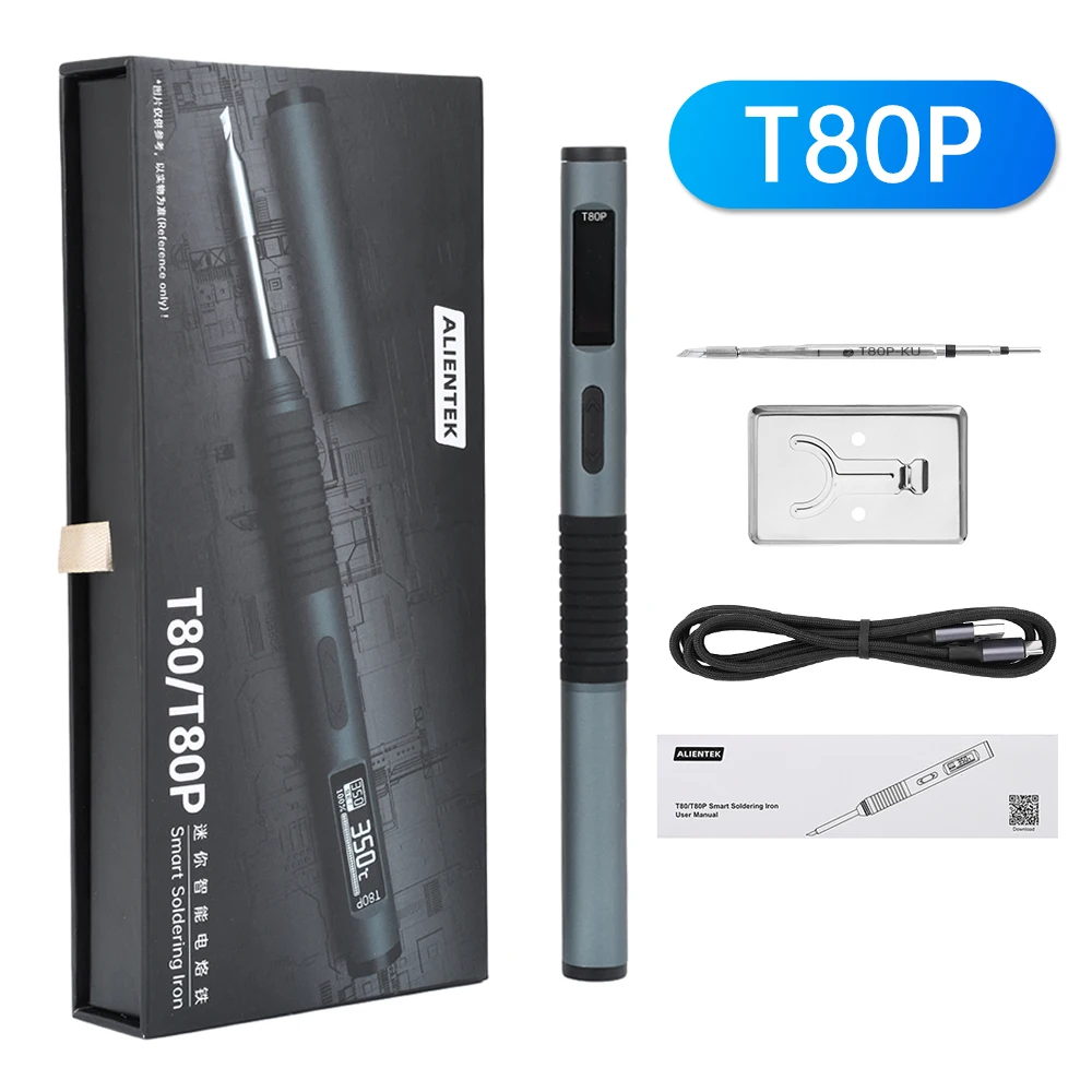 Умный паяльник постоянного тока 9-20 В T80 T80P PD/QC 18-100 Вт с регулируемой постоянной