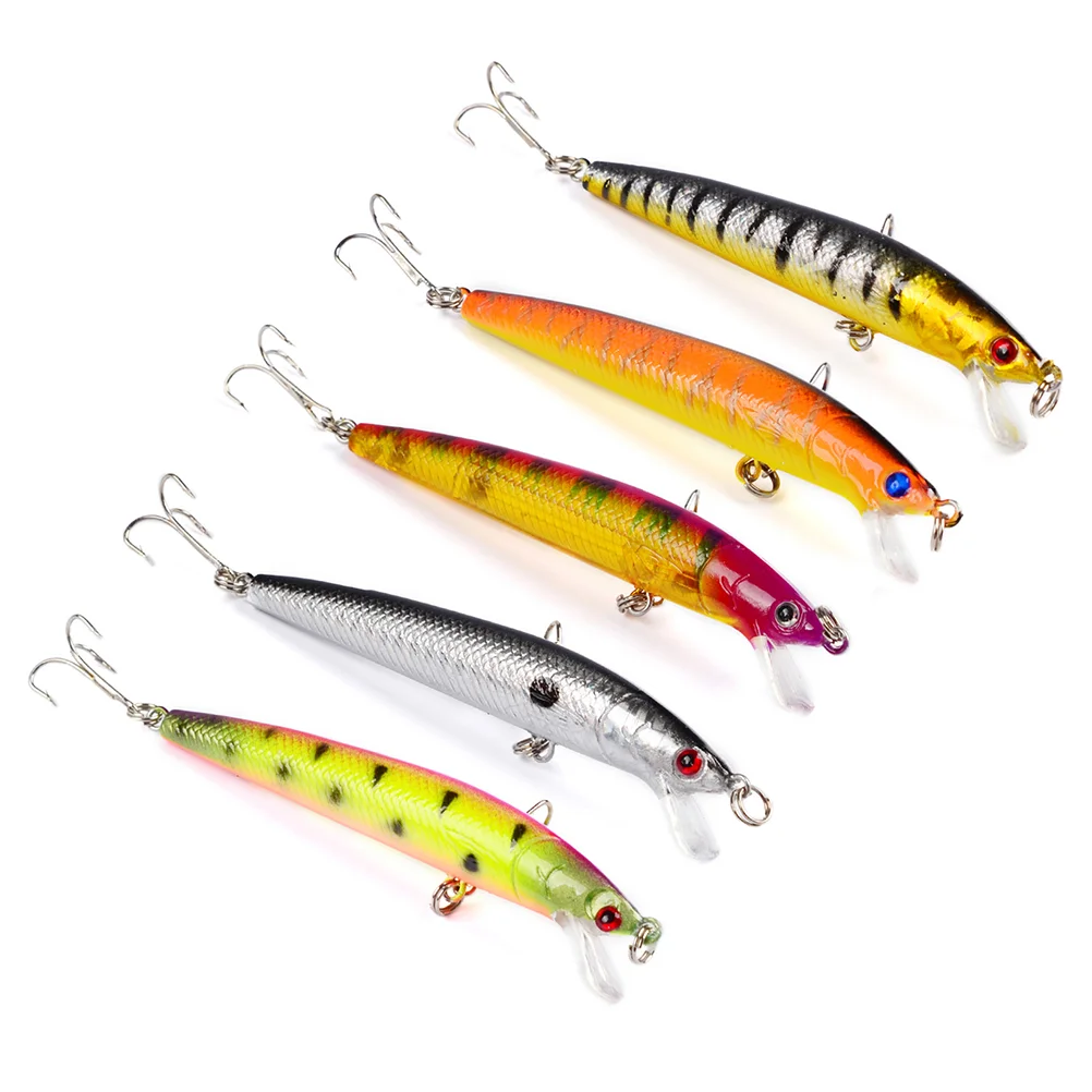 

10 Pcs Saltwater Fishing Lure Lures Gear Set Freshwater Baits Floating Hard Bass