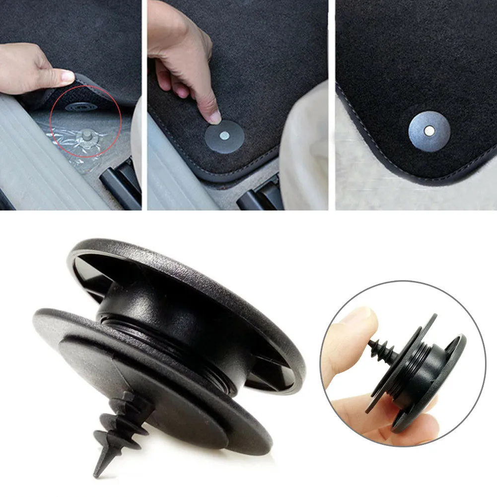 

2pcs Universal Car Floor Mat Carpet Clips Fixing Grips Floor Holder 2 Upper Parts + 2 Lower Parts+2 Screws For All Car Makes