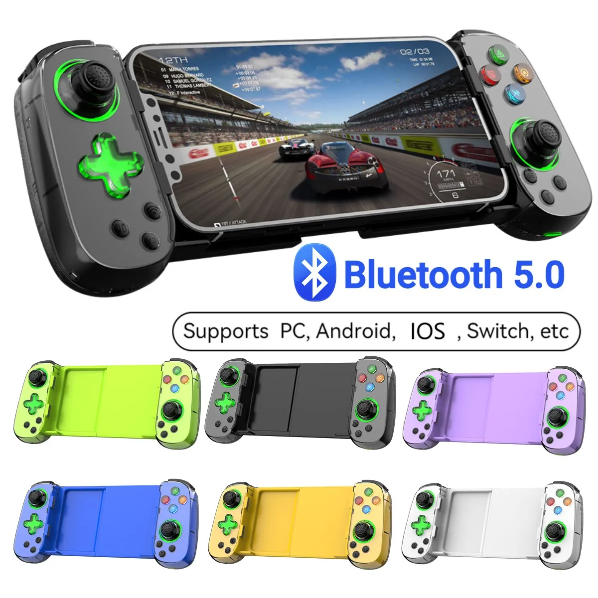 

New Wireless Game Controller Handle For Mobile Phone Android IOS PUBG Gamepad Joystick Retractable Bluetooth Gamepad for Switch