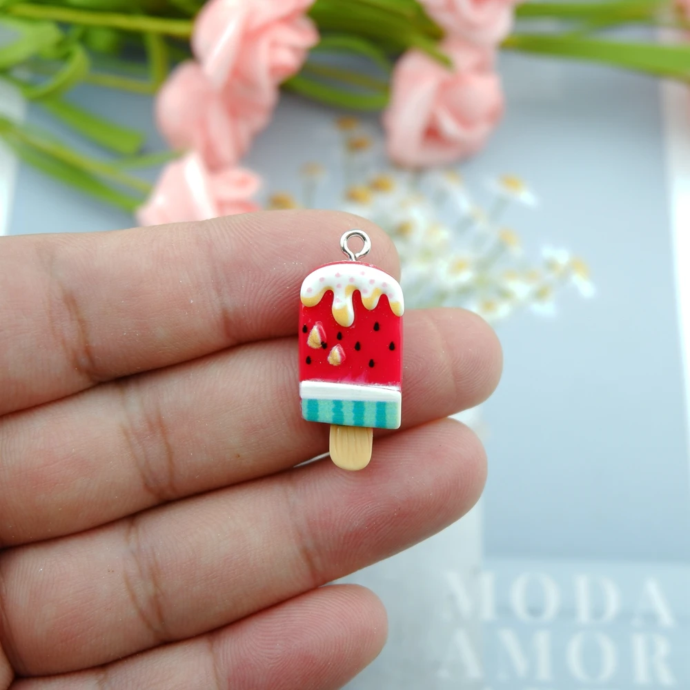 Подвески в виде фруктов и мороженого для изготовления ювелирных изделий