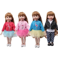 the lace princess dress is stylish elegant in casual style for an 18 inch american doll girl and a 43cm newborn