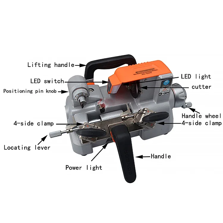 Поставка производителя VVDI Xhorse CONDOR XC 009 4-сторонний зажим горизонтальный станок