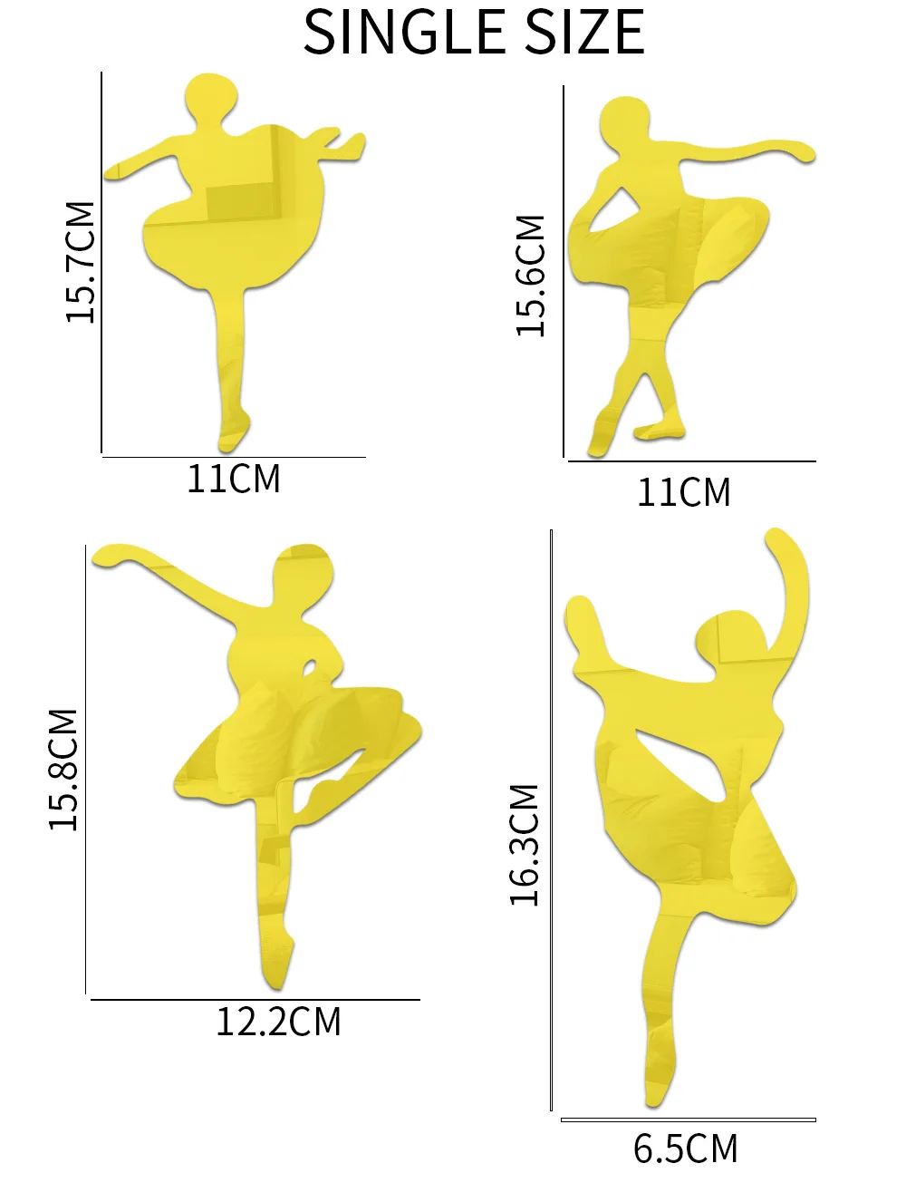 Акриловые зеркальные настенные Стикеры украшение на стену балерины для спальни