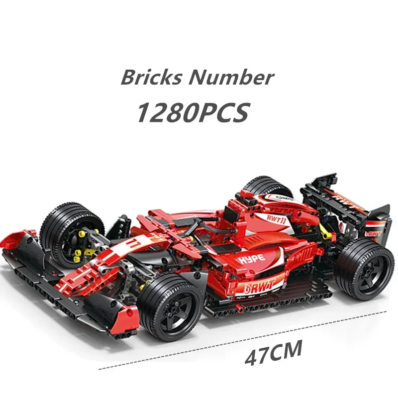 1280 шт. технические радиоуправляемые блоки F1 гоночный автомобиль формула 1