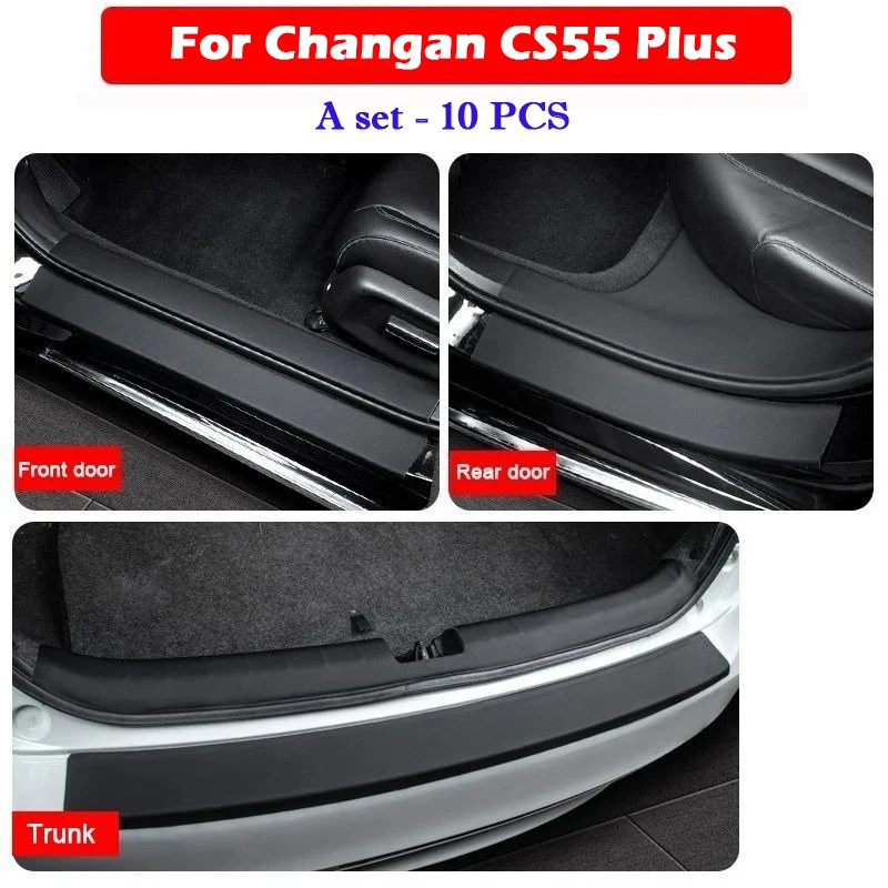 

Для Changan CS55 Plus 2020-2025 дверная порог автомобиля, защитная наклейка на багажник, устойчивая к грязи, царапинам, внутренняя наклейка