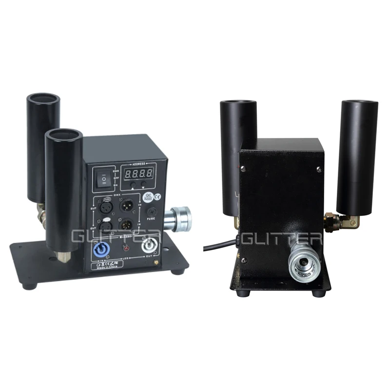 

GLC-034 2pcs/lot Double Pipe Digital Smoke Fog Cannon Machine Column DMX CO2 Jet Machine