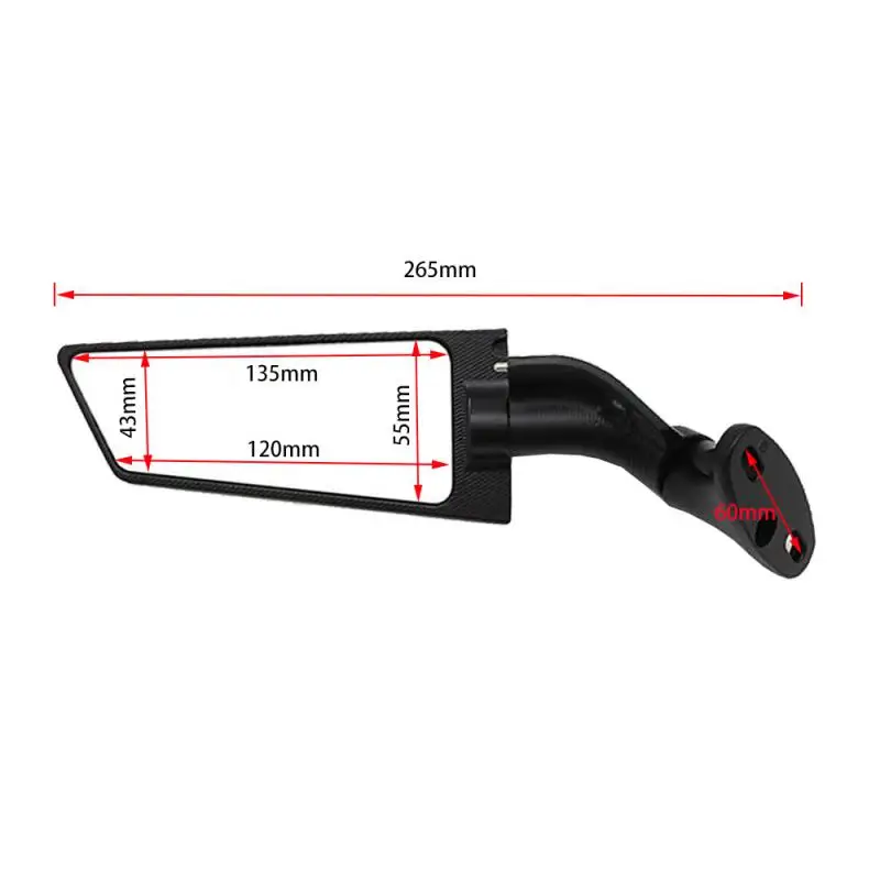 

2PCS Universal Wind Wing Mirror Spoiler Motorcycle Mirrors Modification For Kawasaki Yamaha Honda Ducati Motorcycle Accessories