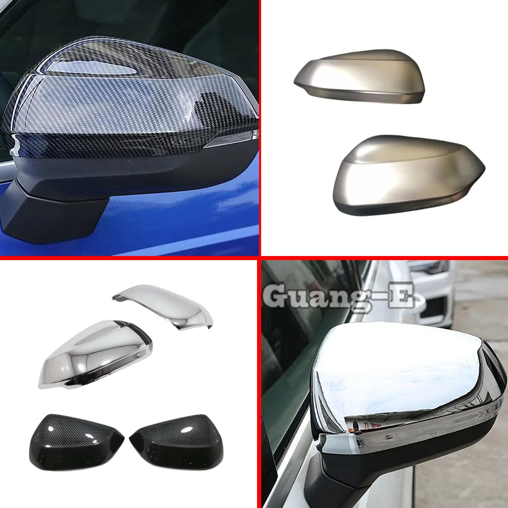 

Car Styling Stick Rear View Side Glass Mirror Cover Trim Frame Eyebrow 2PCs For Audi Q3 （F3）2018 2019 2020 2021 2022