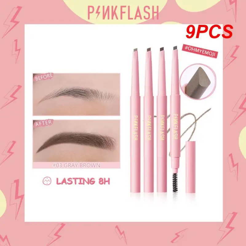

9 шт. автоматический карандаш для бровей, 8 часов пигментированного легкого смешивания, мягкий макияж для бровей без жестокости