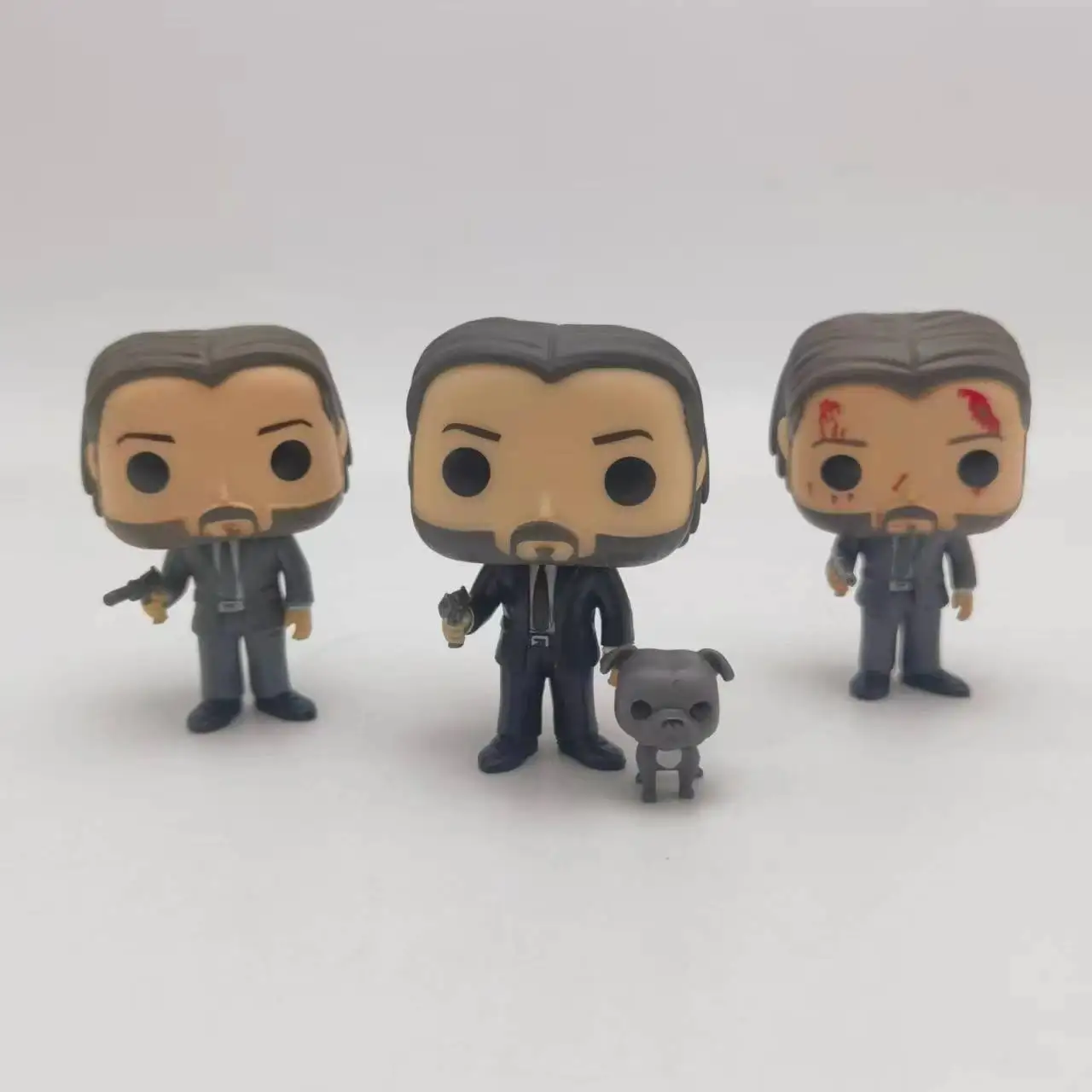 Anime John Wick With Blood With Dog Vinyl Model  Figure 10cm