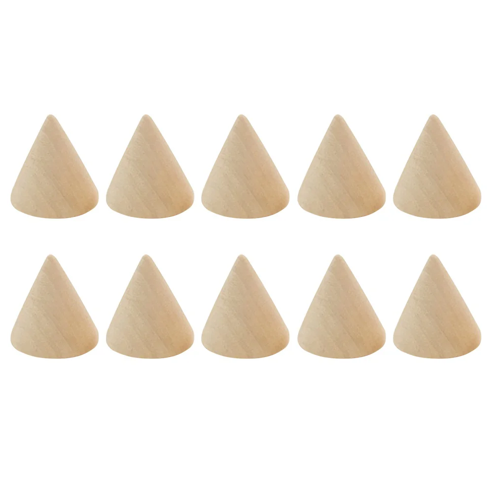 

Cone Wood Ring Wooden Cones Holder Display Jewelry Craft Stand Diy Crafts Organizer Unpainted Unfinished Finger Natural Tower