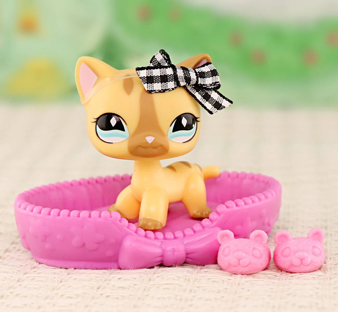 Фото LPS Minilpsshop Игрушка с качающейся головой Короткошерстная кошка с аксессуарами Кошачья комната Детский подарок для мальчика и девочки Котенок в кошачьем доме №3