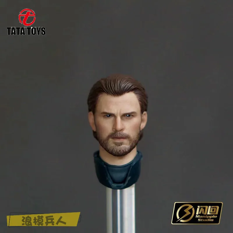 

1/12 Scale male head sculpt Steve Rogers head carving fit 12'' action figure