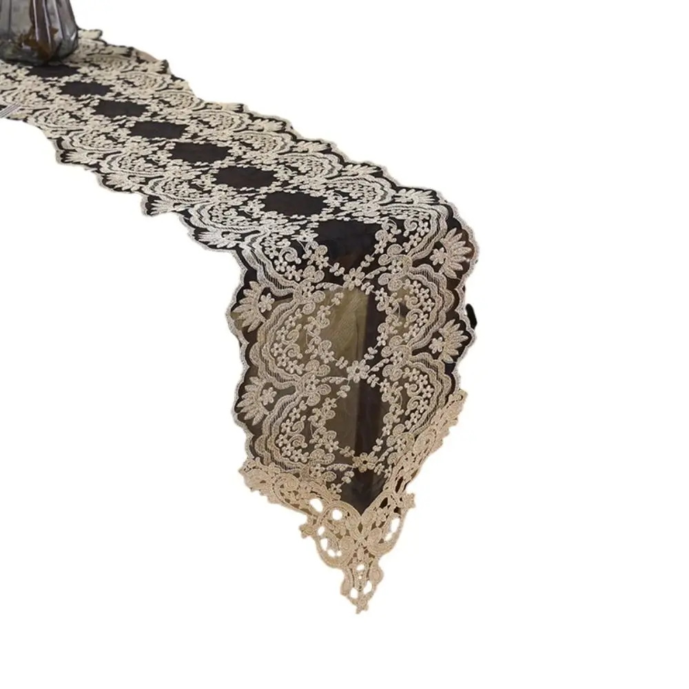 Terylene скатерти белый/черный/коричневый 30*120/30*180 см чайный стол декоративная ткань