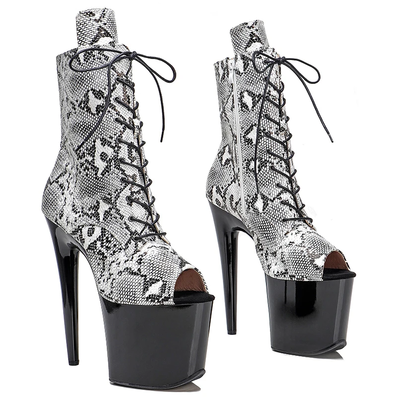 Leecabe 20CM/8Inch Women's Platform disco party High Heels Shoes Pole Dance boot