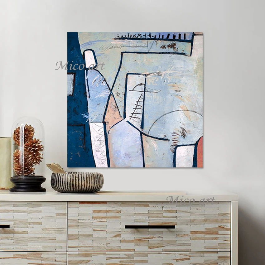

Canvas Artwork Unframed Wall Art Black Line Acrylic Idea Style Texture Picture Kitchen Office Decor Modern Abstract Painting