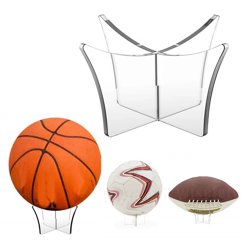 

Acrylic Basketball Display Stand Holder Rack Base Mount Bracket for Soccer Volleyball Football Rugby Balls Supports Accessories