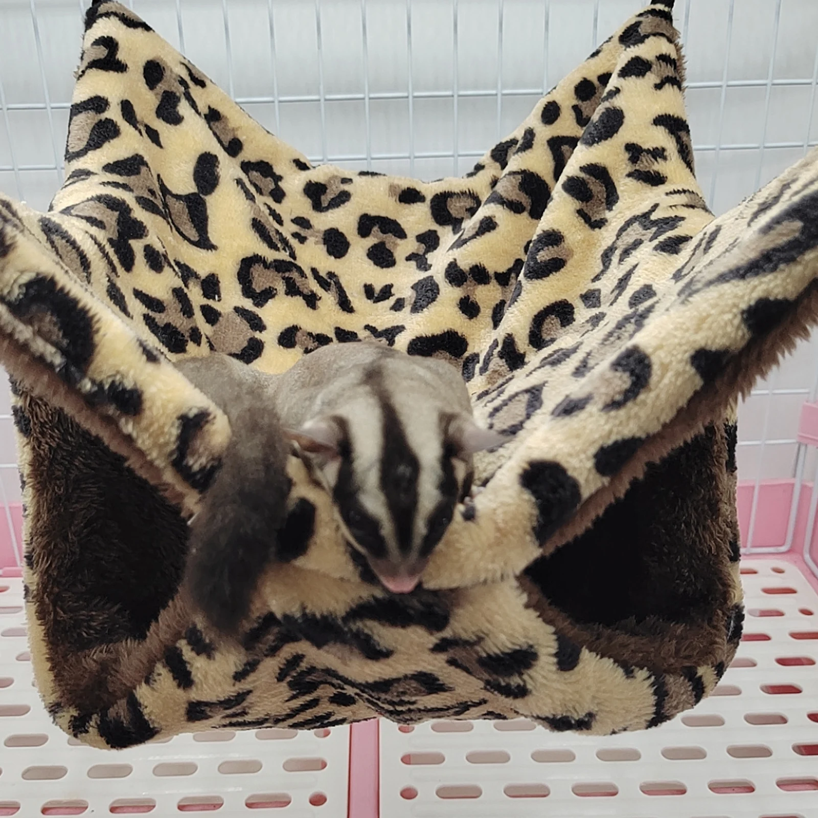 warm hamster hammock rat hanging beds house small animal cage squirrel guinea pig double layer plush cotton nests pets supplies free global shipping