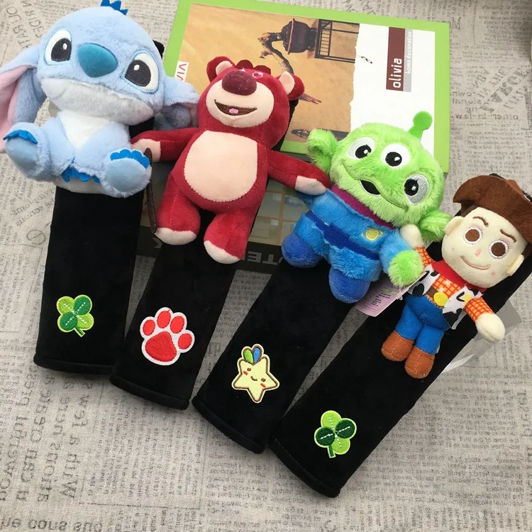 

Car Cartoon Seat Belt Shoulder Sleeve Cute Car Doll Universal Anti-Strangulation Safety Belt Protective Case seatbelt cover