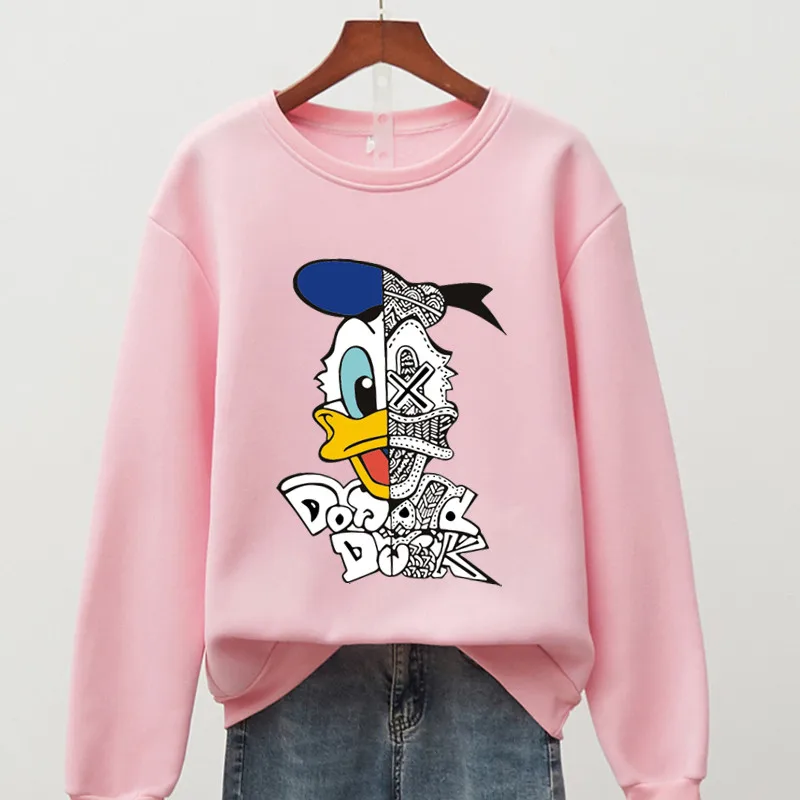 

Disney Donald Duck Anime Hoodies for Teen Girls Long Sleeve Crewneck 90s Aesthetic Sweatshirt Hoddies Free Shipping Dropshipping