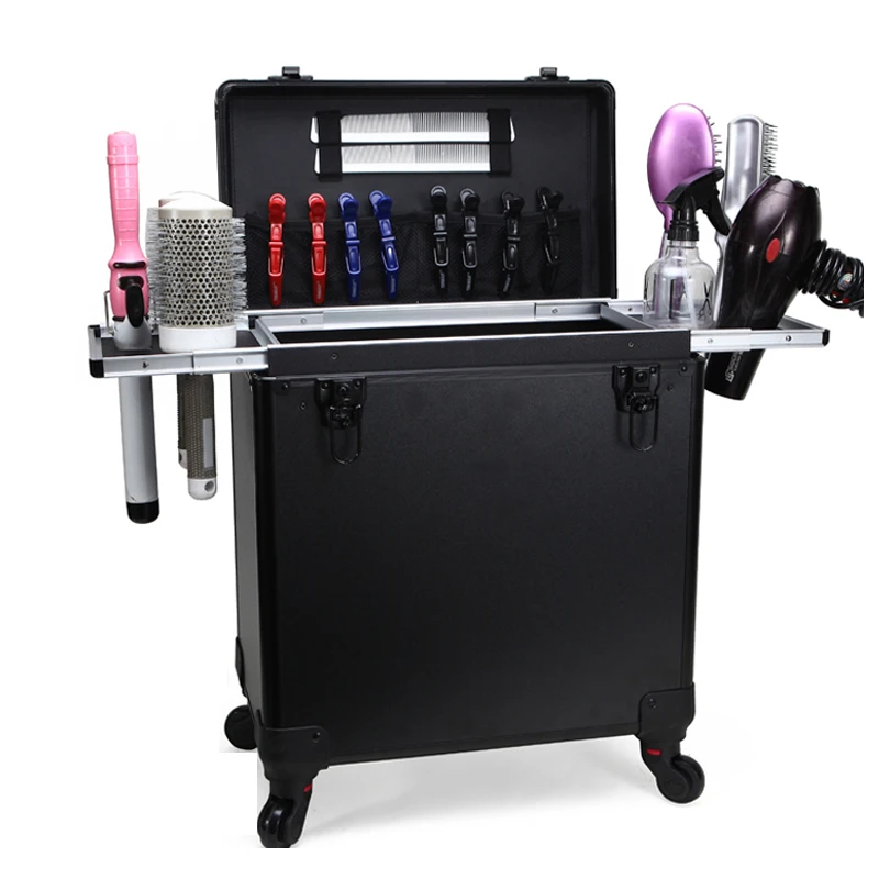 

Hot! Hairdresser Makeup Artist Luggage Toolbox Trolley Hair Stylist Suitcase Barber Large Capacity Personality Hairdressing Kit