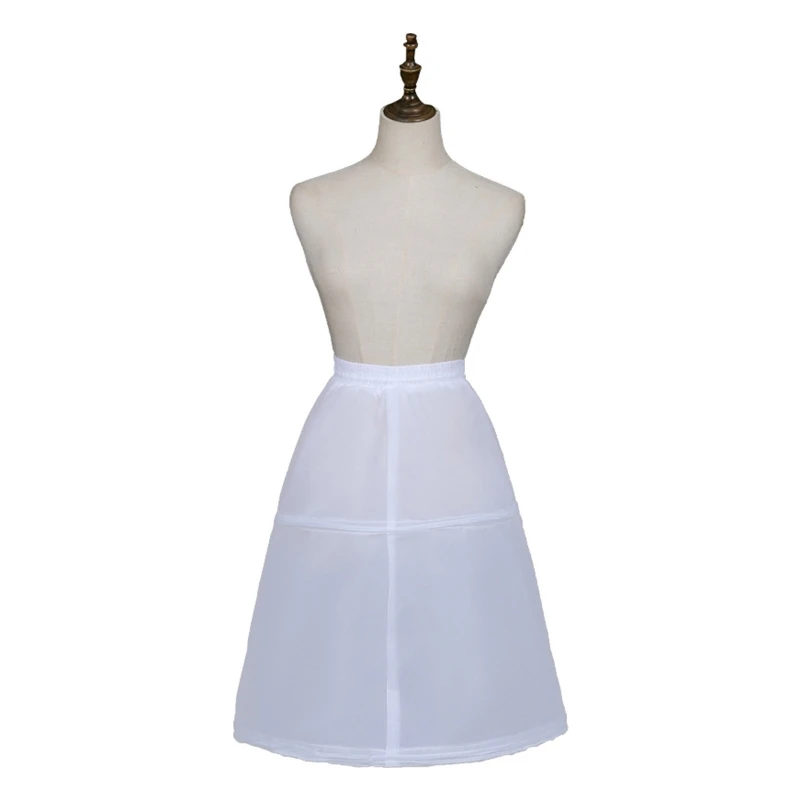 

41QC Boned Underskirt For Evening Dress Girls Crinoline Petticoat Underskirt Hoop