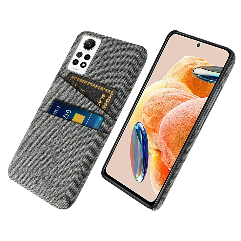Роскошный тканевый чехол с двумя картами для Redmi Note 12 Pro 4G 2209116AG