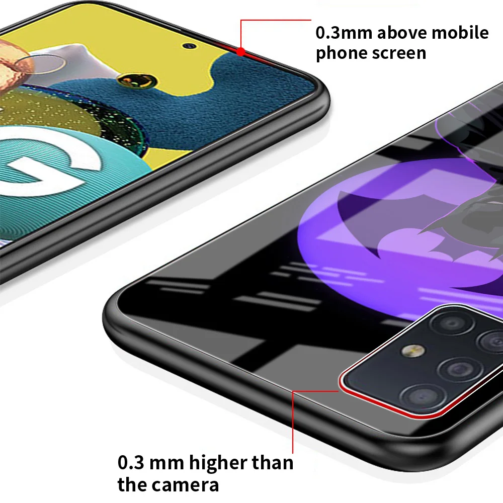 Стеклянный чехол для Samsung Galaxy A51 A52 A71 M51 A50 A91 A31 A12s A70 M31 M30s |
