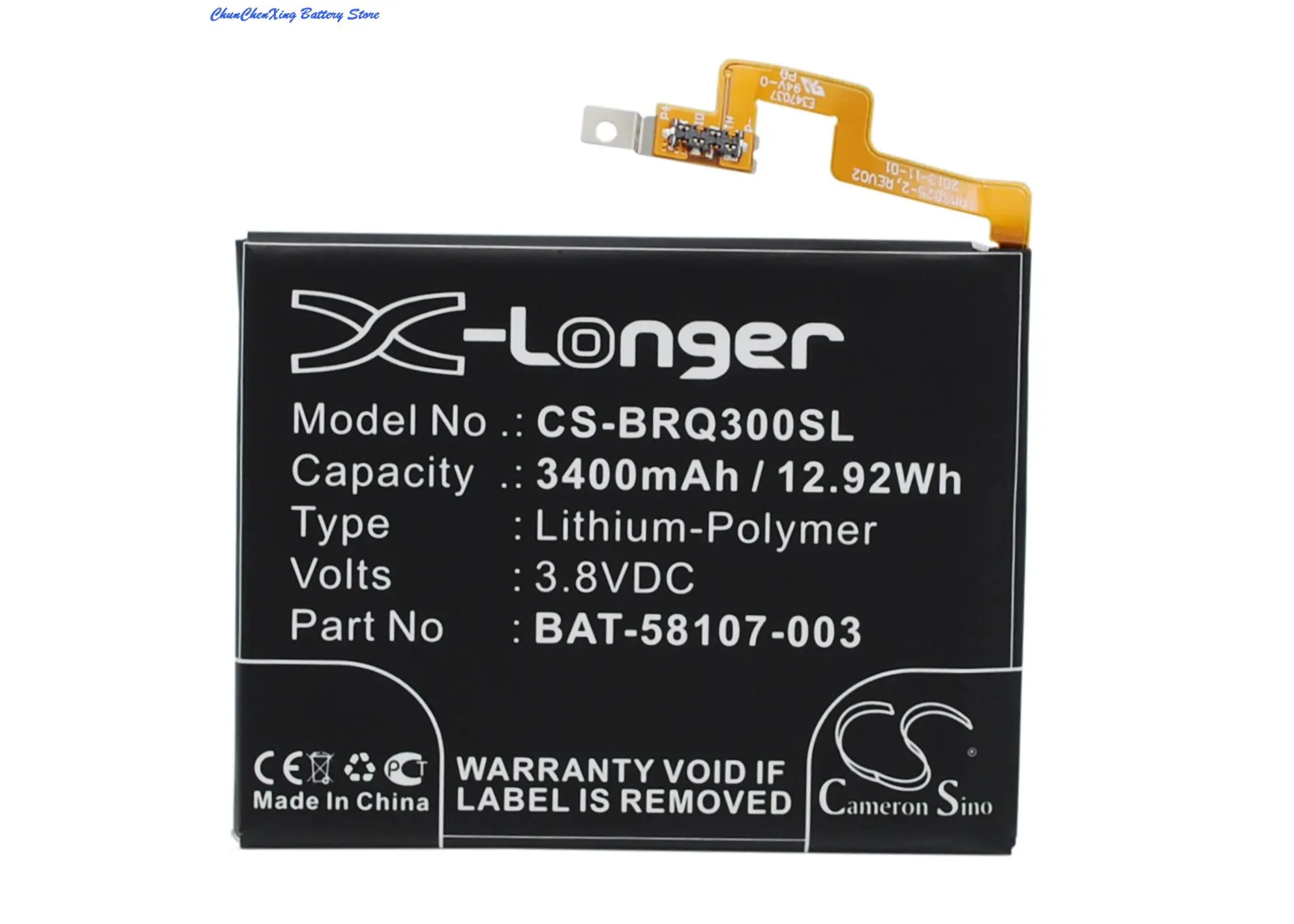 Высококачественный аккумулятор Cameron Sino емкостью 3400 мАч BAT-58107-003 для BlackBerry Passport 4G Q30