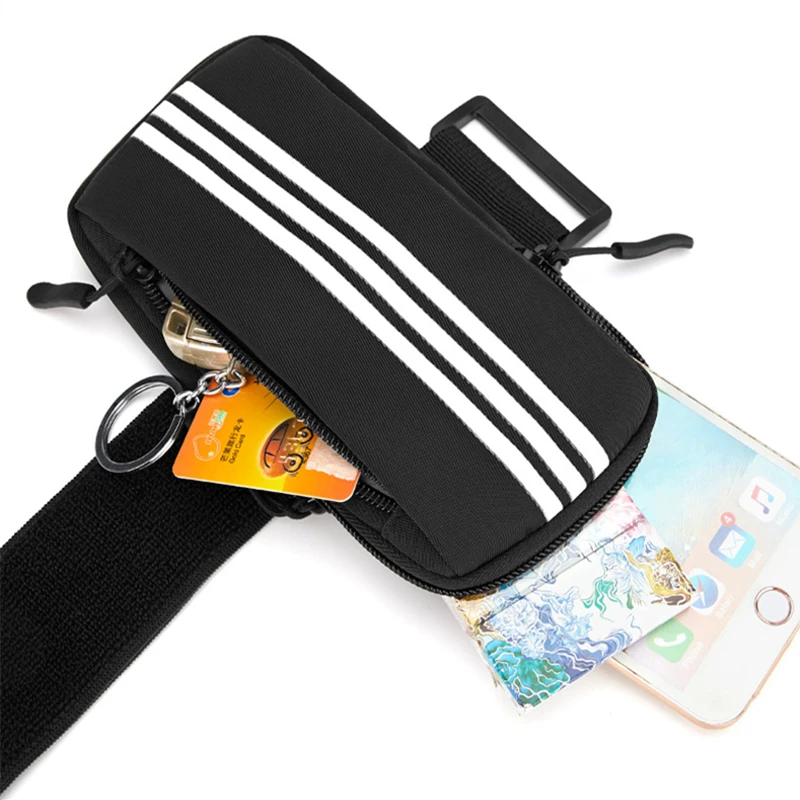Men Women Arm Sports Bags Gym Fitness Money Keys Storage Package Phone Headset Hole Simple Style Golf Outdoor Running Armband